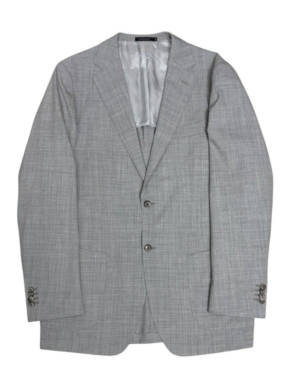 SUIT SUPPLY Wool Blazer Sport Coat Gray SUPER 120s Business Designer Jacket 44R